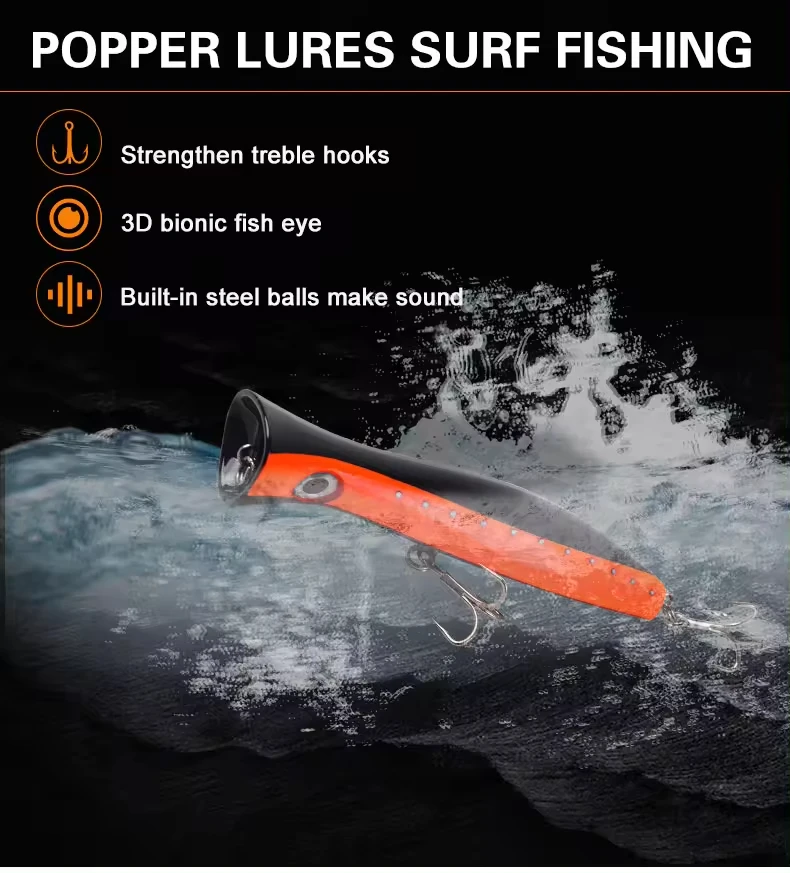 Cheery New OEM Topwater Popper Lure ABSPlastic Popper Lure - view 12