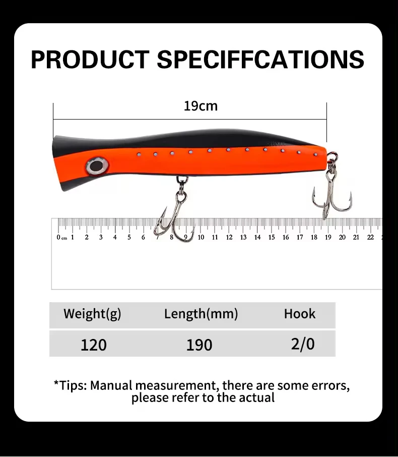Cheery New OEM Topwater Popper Lure ABSPlastic Popper Lure - view 13