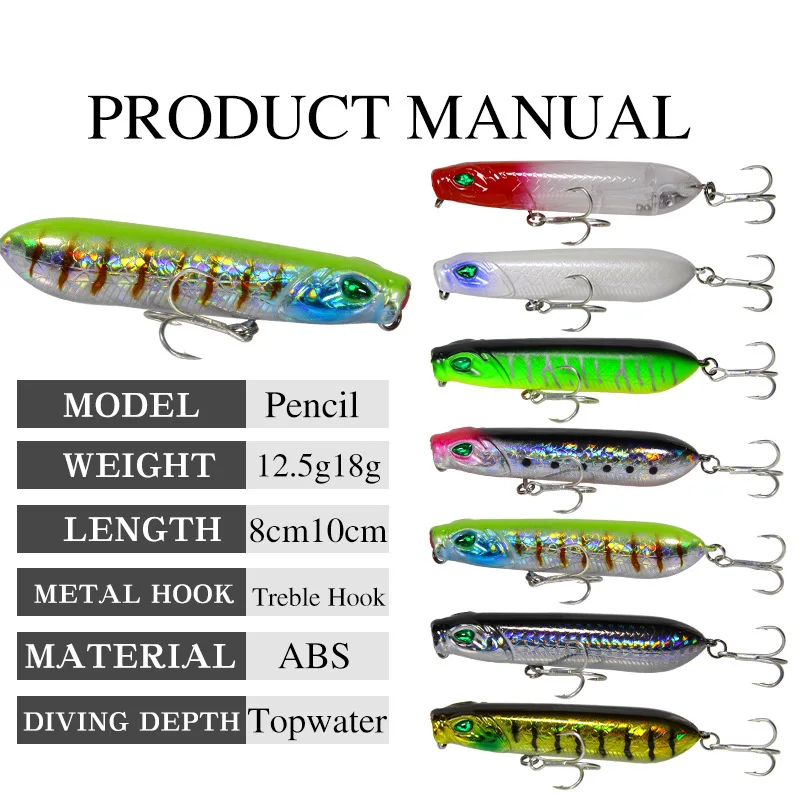 Premium Topwater Popper Bass Fishing Lure Silicone Multi-Species Lure - view 12