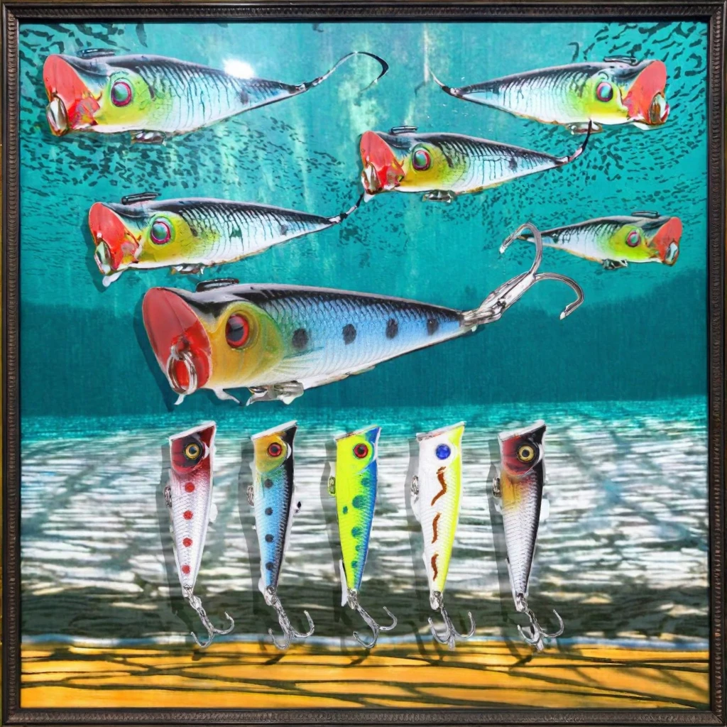 5cm 4 9g Topwater Hard Fishing Plastic Popper Lure - view 8