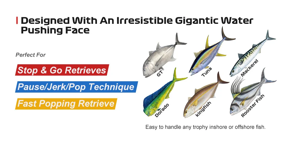 NOEBY Offshore Inshore Fishing Popping Lures ABS Hard Lure - view 10