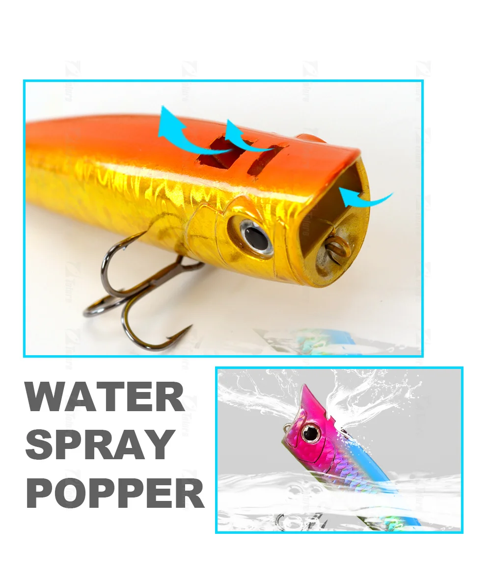 Fishing Popper Big Mouth Minnow Pencil ABS Popper Lure - view 10