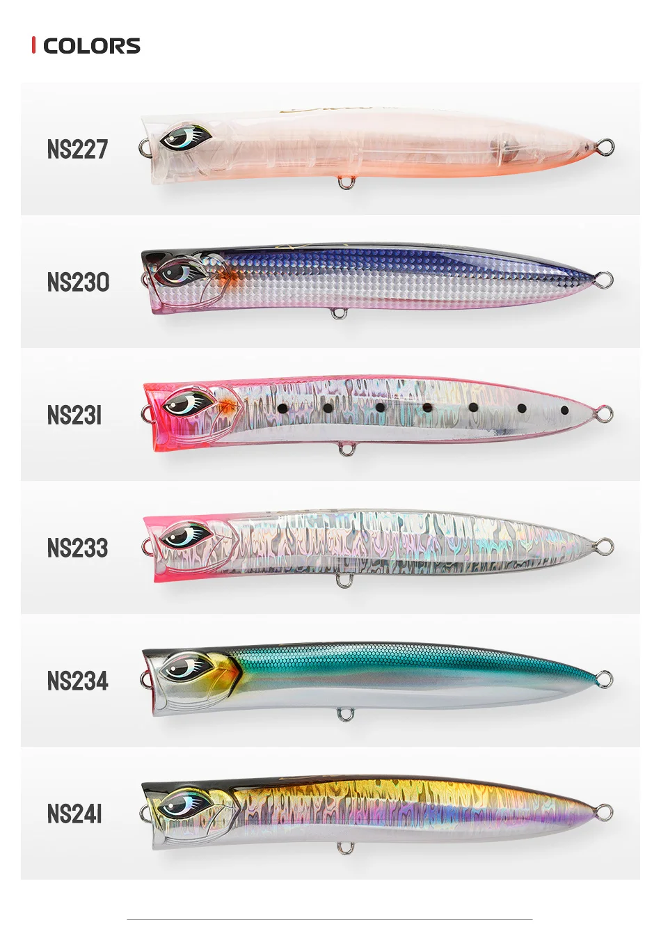190mm 70g Saltwater Fishing Artificial Popper ABS Popper Lure - view 12