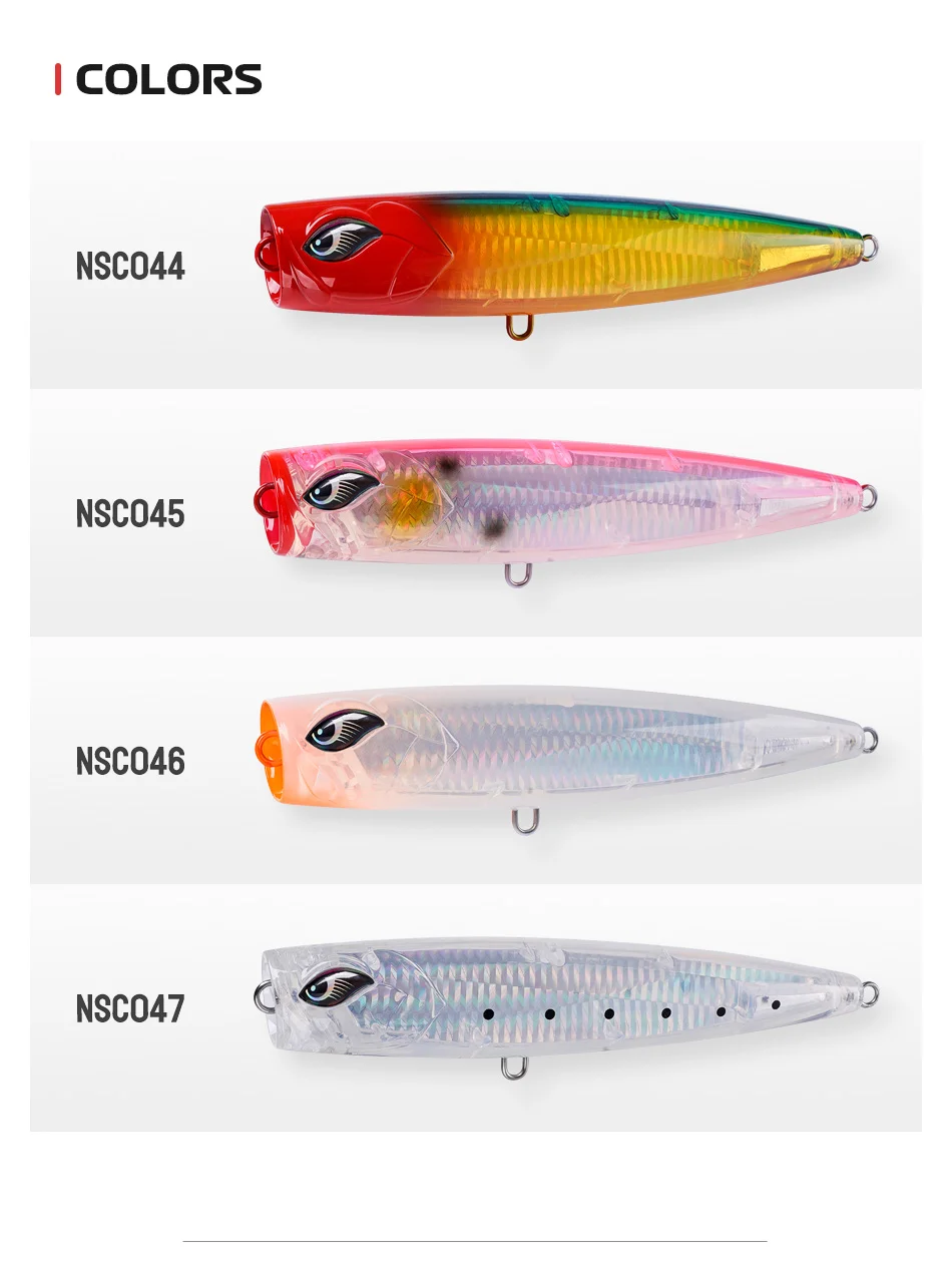 190mm 70g Saltwater Fishing Artificial Popper ABS Popper Lure - view 13