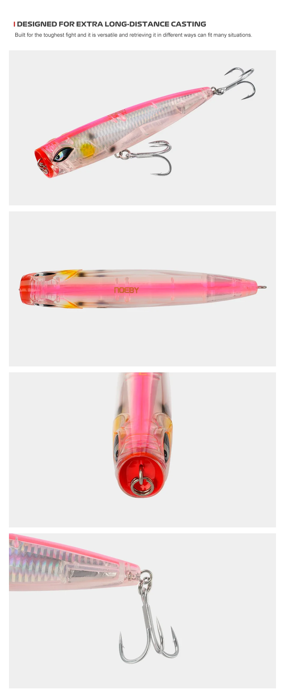 CHEERY Popping 165F 68g Inshore Shore ABS Popper Lure - view 14