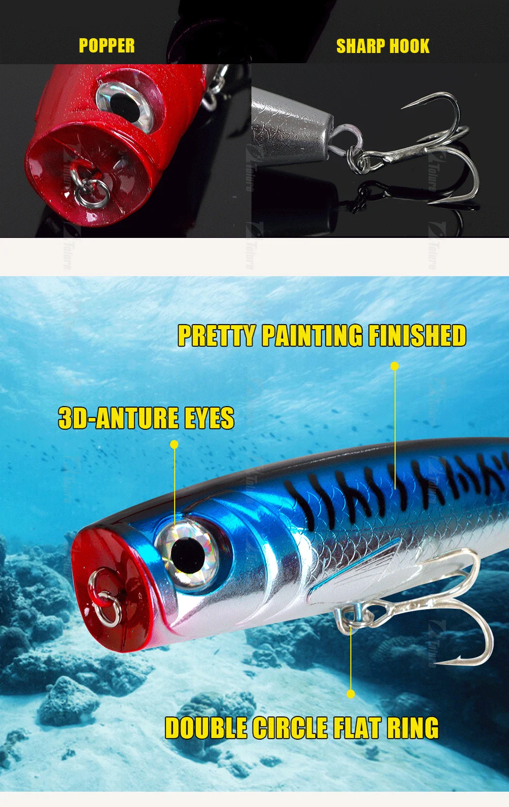 HOT Sale Best Popper Fishing Lures Plastic Popper Lure - view 11