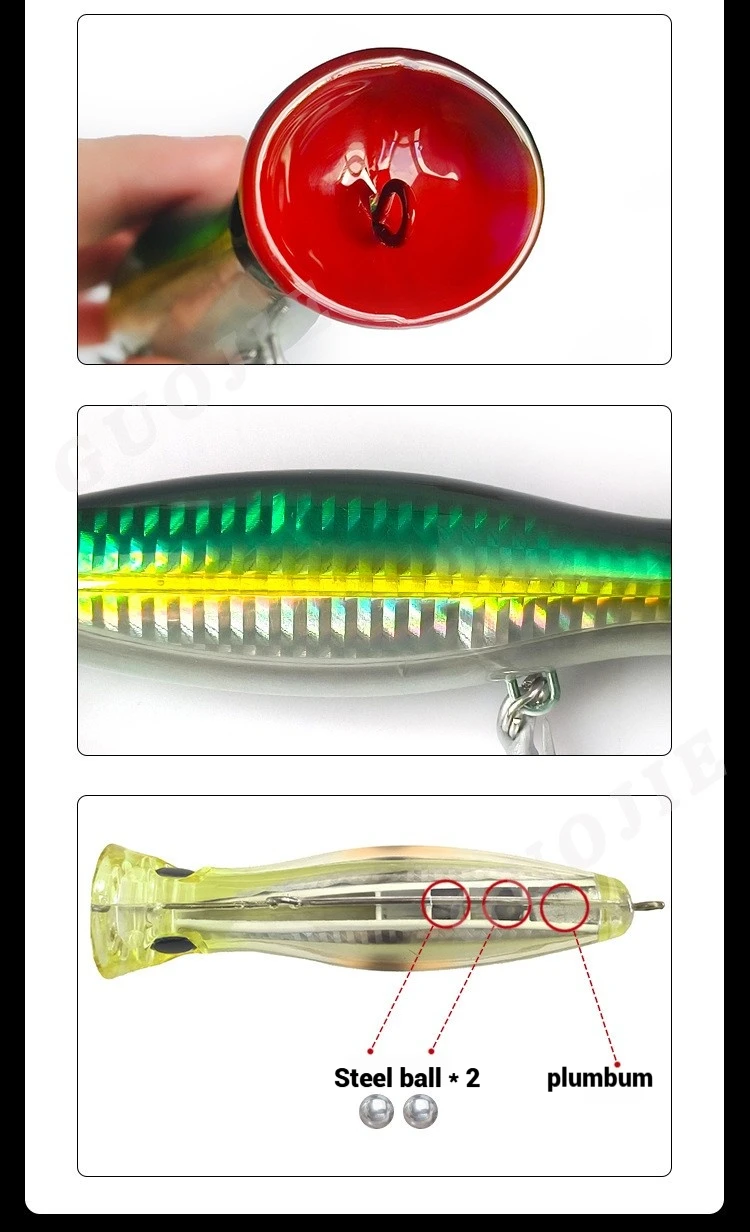 Exquisite Packaging 12cm 44g Polished Inner Plastic Hard Lure - view 10