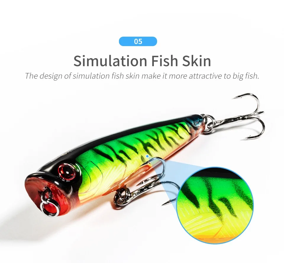 Top Water Popper Floating Fishing Lure Silicone Multi-Species Lure - view 13