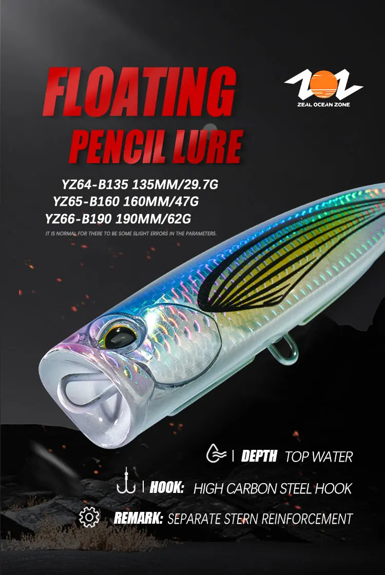 ZOZ Environmentally Friendly Popper Fishing Lure ABS Popper Lure - view 7
