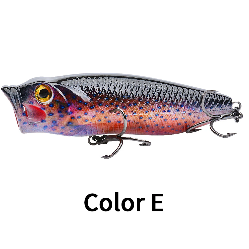 Cheery 80mm 14g Treble Hook Lifelike ABS Popper Lure - view 14
