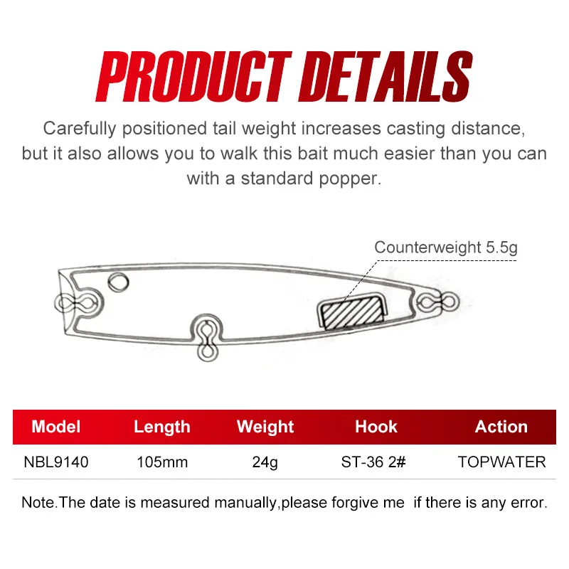CHEERY High Quality Popper Lure Topwater ABS Popper Lure - view 3