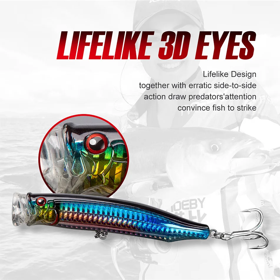 CHEERY Feed Popper Topwater 100mm20g 120mm29g ABS Popper Lure - view 10