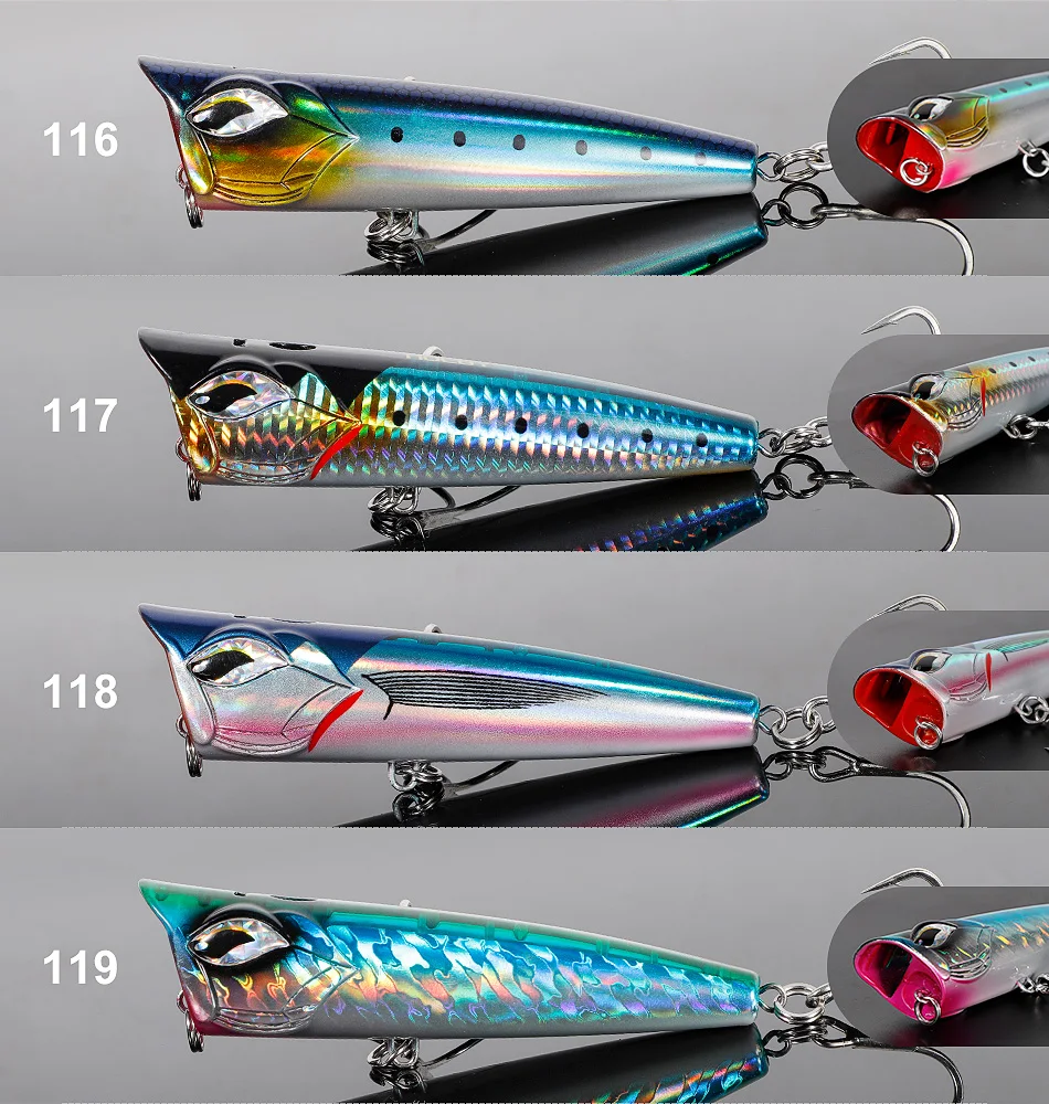 CHEERY 3 Sizes Stock Popper Lure ABS, Metal Popper Lure - view 13