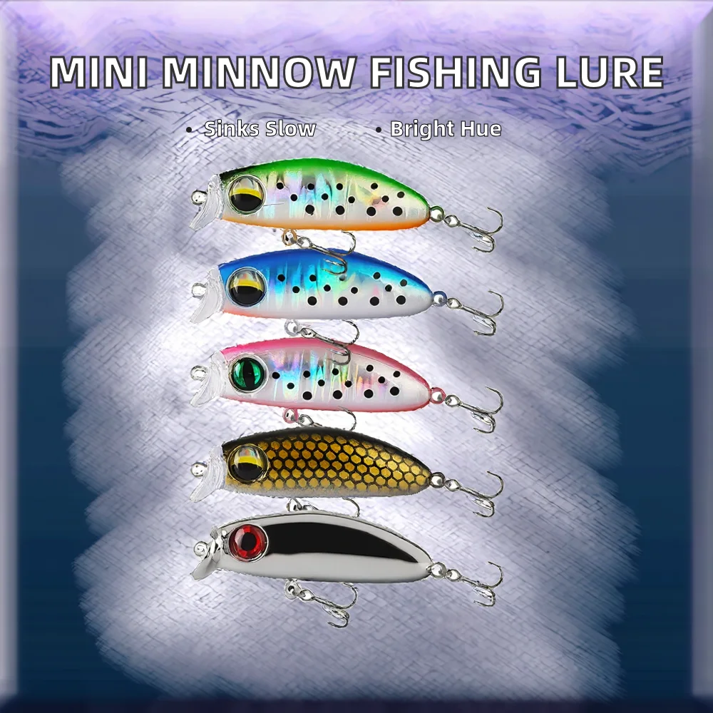 41mm 2 8g Slow Sinking Mini ABS Minnow Lure - view 2