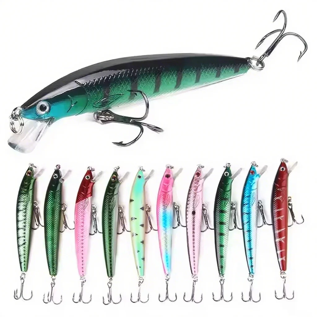 10cm 9g ABS Ringing Bead Hard ABS Minnow Lure - view 6