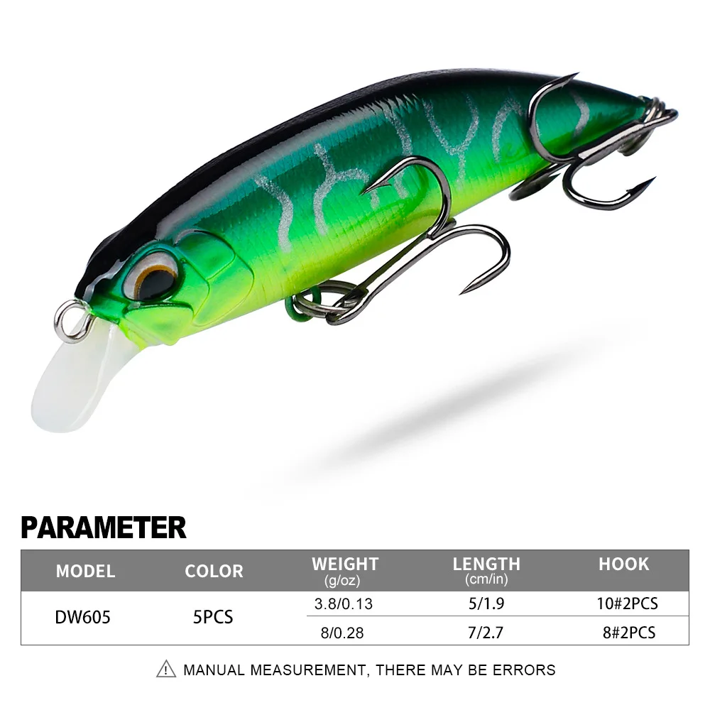 Hot Sale 5cm 7cm Sinking Minnow Stainless Steel, ABS, Plastic Lure Accessories - view 11
