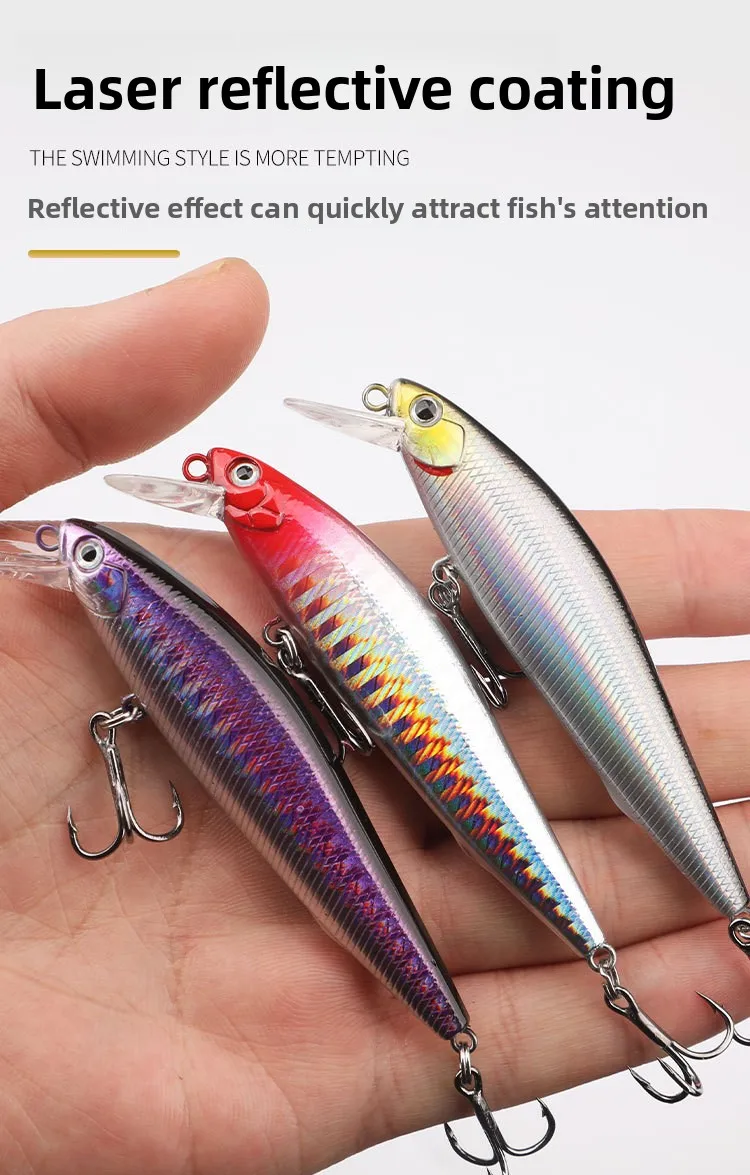 Silver 50mm Plastic Micro Lure Minnow Plastic Lure Accessories - view 6