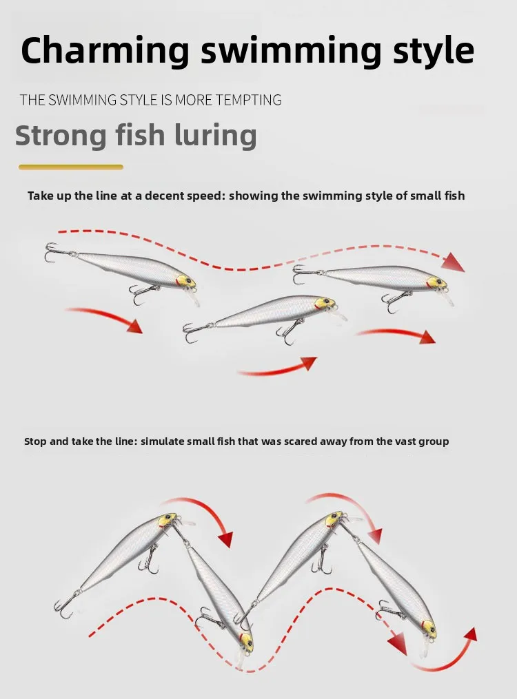 Silver 50mm Plastic Micro Lure Minnow Plastic Lure Accessories - view 8