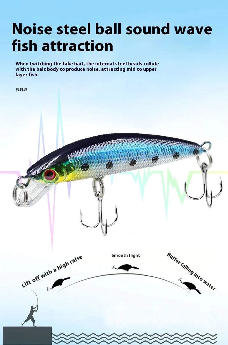 6cm 4g Slow Sinking Micro Plastic Plastic Lure Accessories - view 8