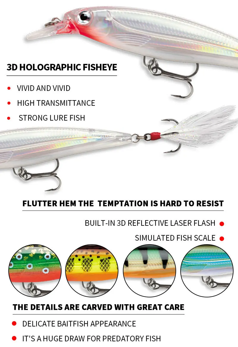 Luya Bait 95mm 13g Bait Floating Plastic Minnow Lure - view 10