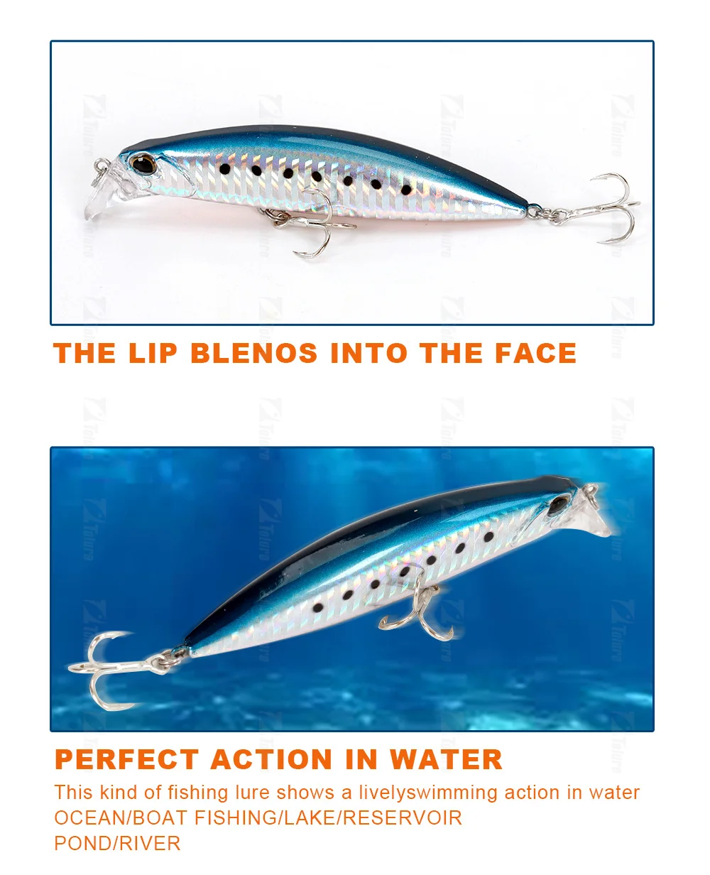 Sinking Lure Saltwater Fishing 95mm 30g Plastic Minnow Lure - view 10