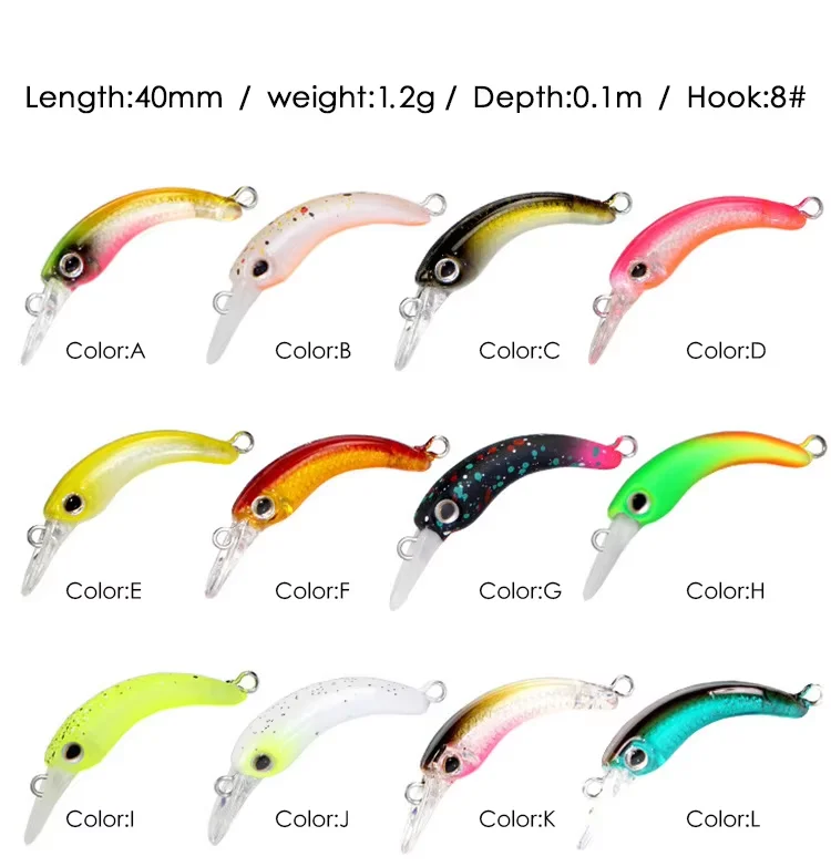 New 1 2g 4cm Mini Floating ABS Various - view 8