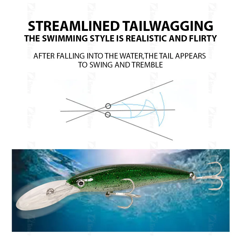 New Design Long Tongue 160mm 72 Plastic Minnow Lure - view 4