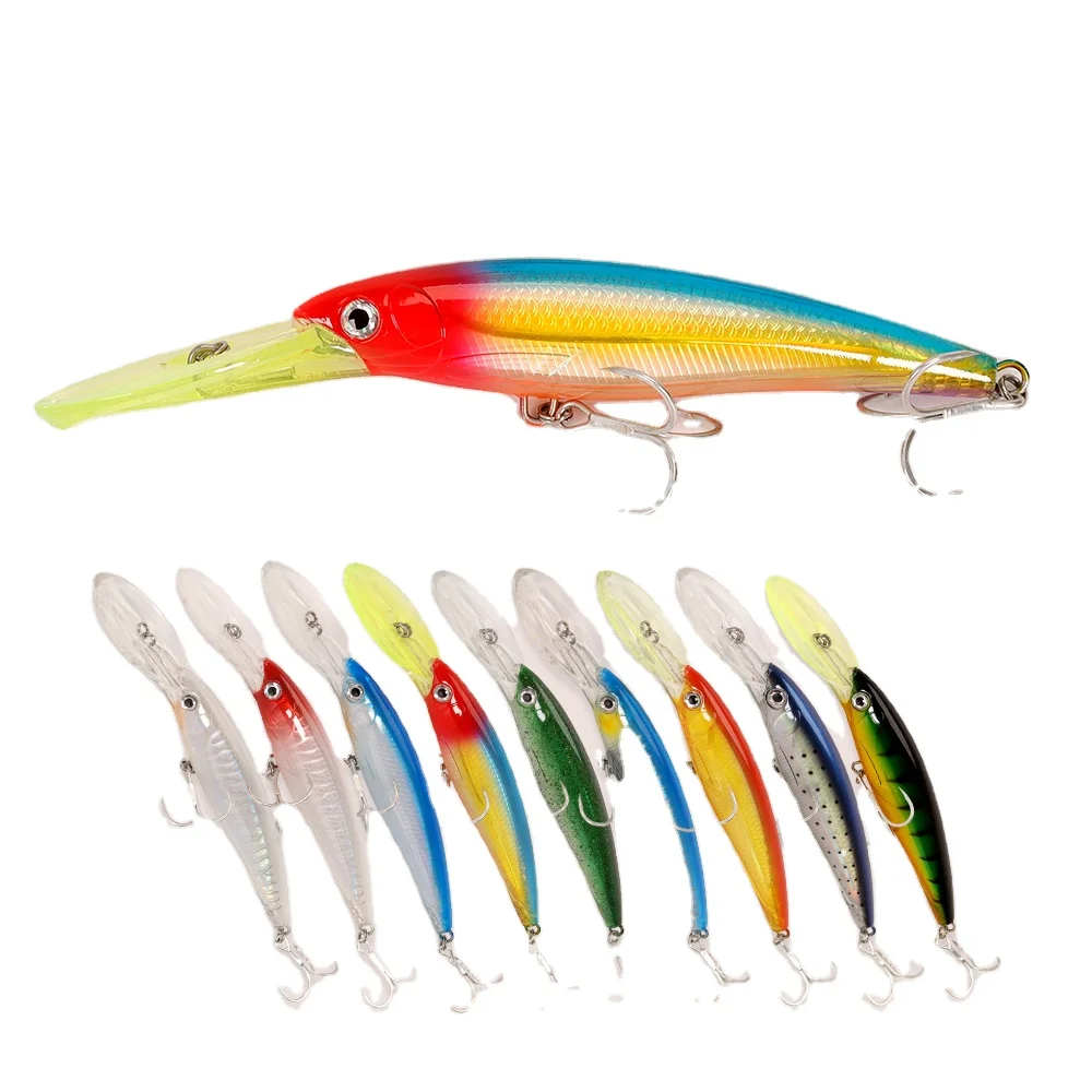 New Design Long Tongue 160mm 72 Plastic Minnow Lure - view 7