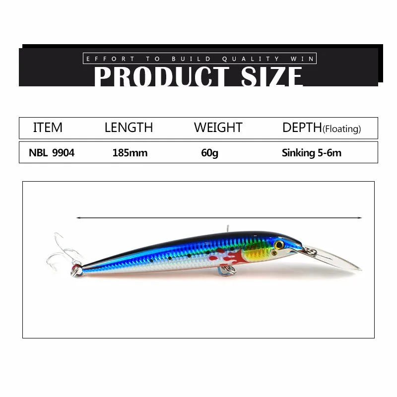 CHEERY New Arrival 130 185 225mm ABS Multi-Species Lure - view 12