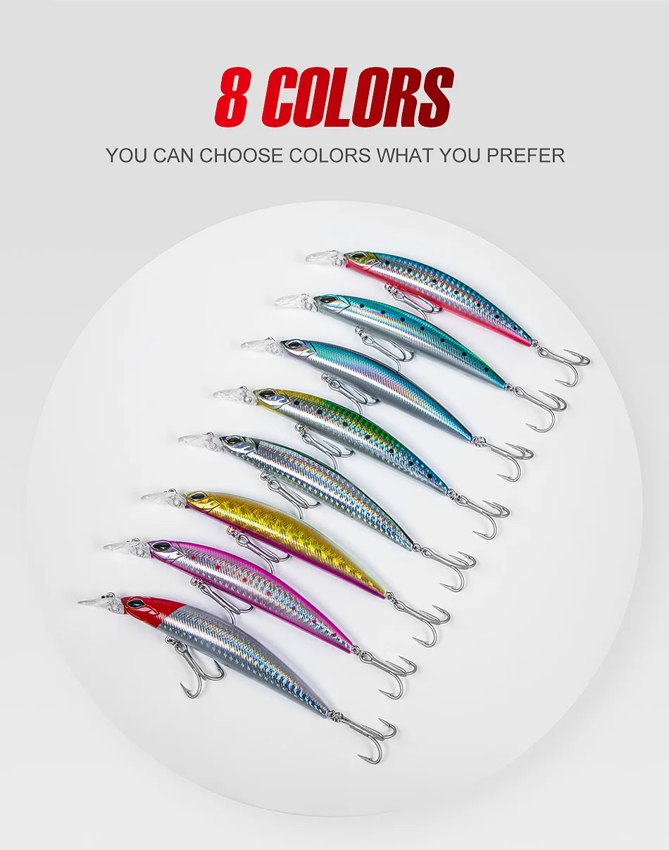 CHEERY Sinking 110mm 19g Minnow Lure ABSPlastic Lure - view 9