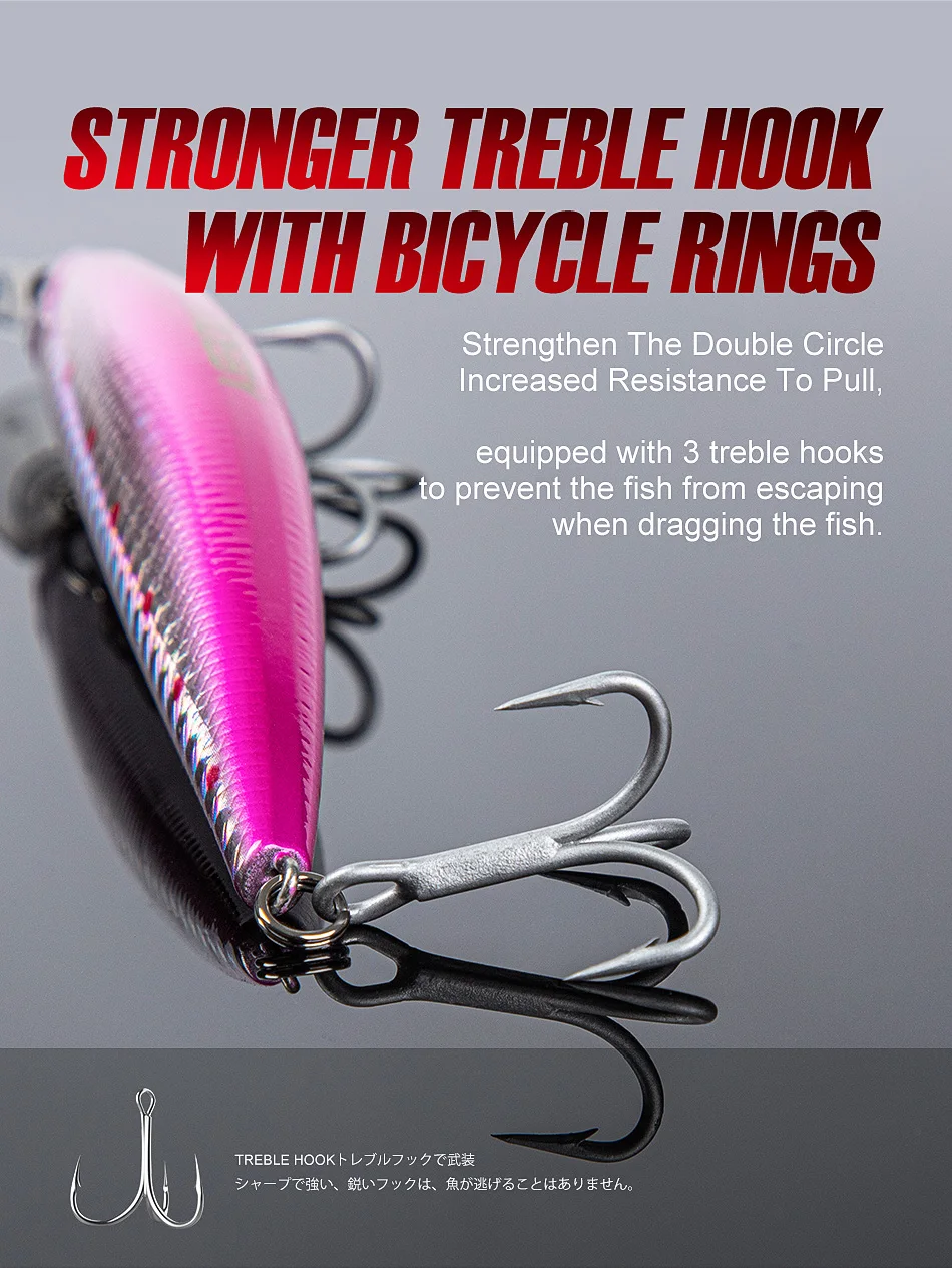 CHEERY Sinking 110mm 19g Minnow Lure ABSPlastic Lure - view 15