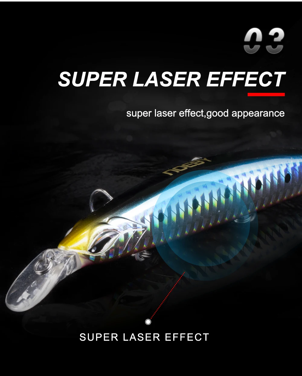 CHEERY Lures Minnow Fake Fish Salt ABS, Metal Minnow Lure - view 9
