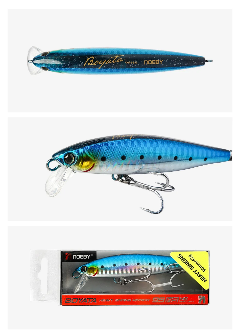 CHEERY Stainless Steel Thru Wire Construction Stainless Steel, ABS Minnow Lure - view 14