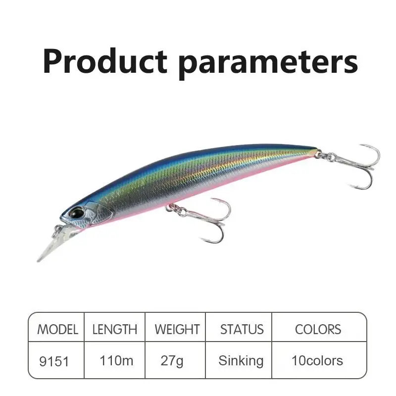 Cheery Sinking Minnow Hard Fishing Lure ABS Minnow Lure - view 2