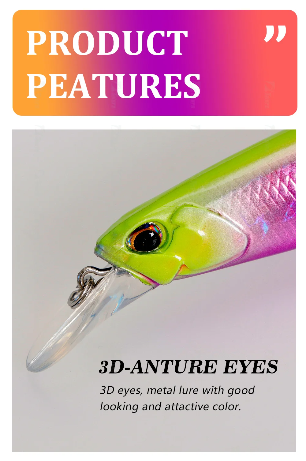 Cheery Sinking Minnow Hard Fishing Lure ABS Minnow Lure - view 7