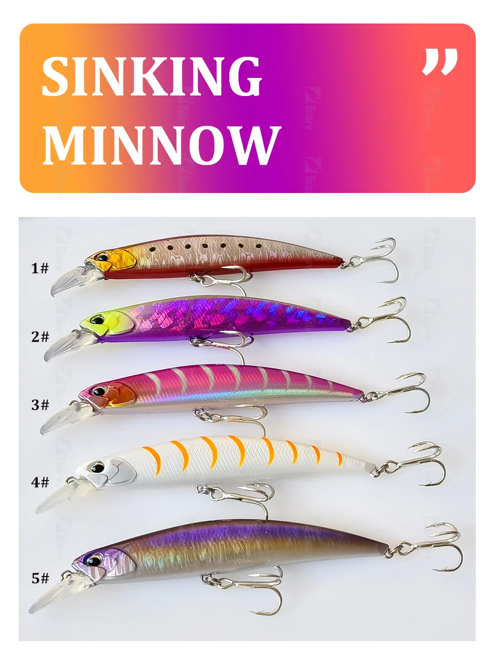 Cheery Sinking Minnow Hard Fishing Lure ABS Minnow Lure - view 9