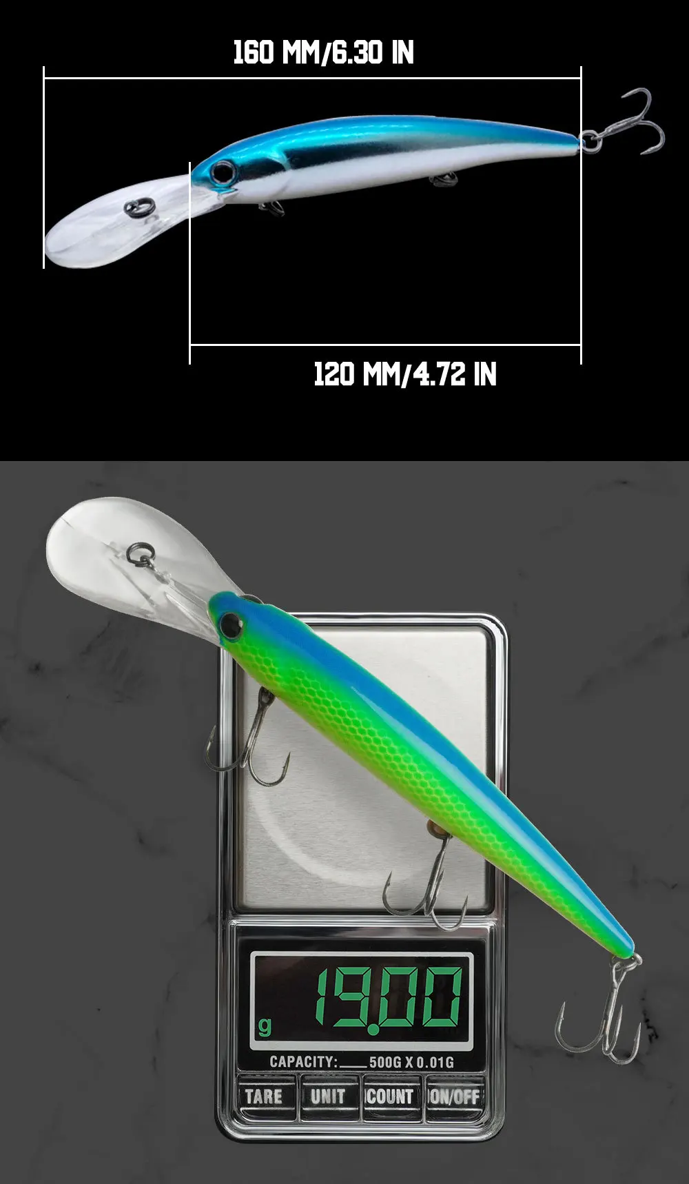 Cheery 20 Color Deep Cornea Trolling ABS, Plastic Hard Lure - view 9