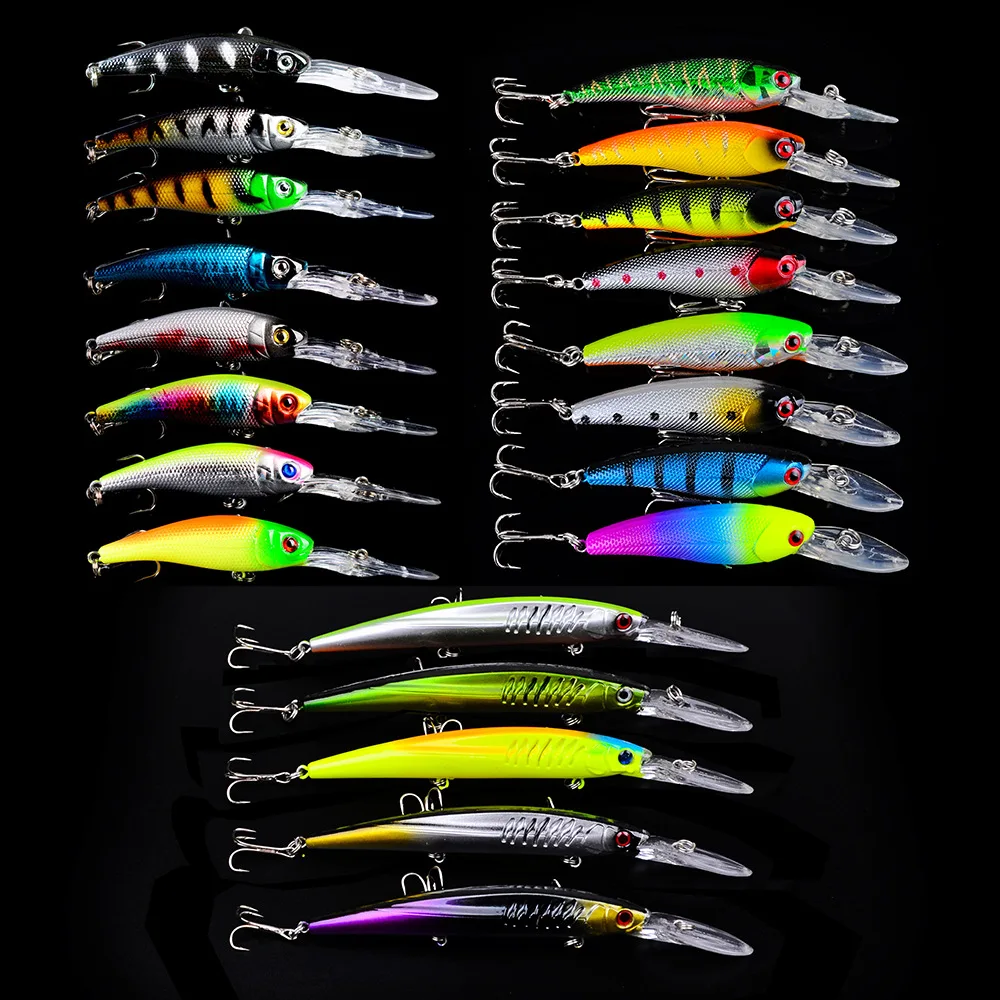 Wholesale 21Pcs Fishing Lures Kit Freshwater ABS Plastic Minnow Lure - view 3