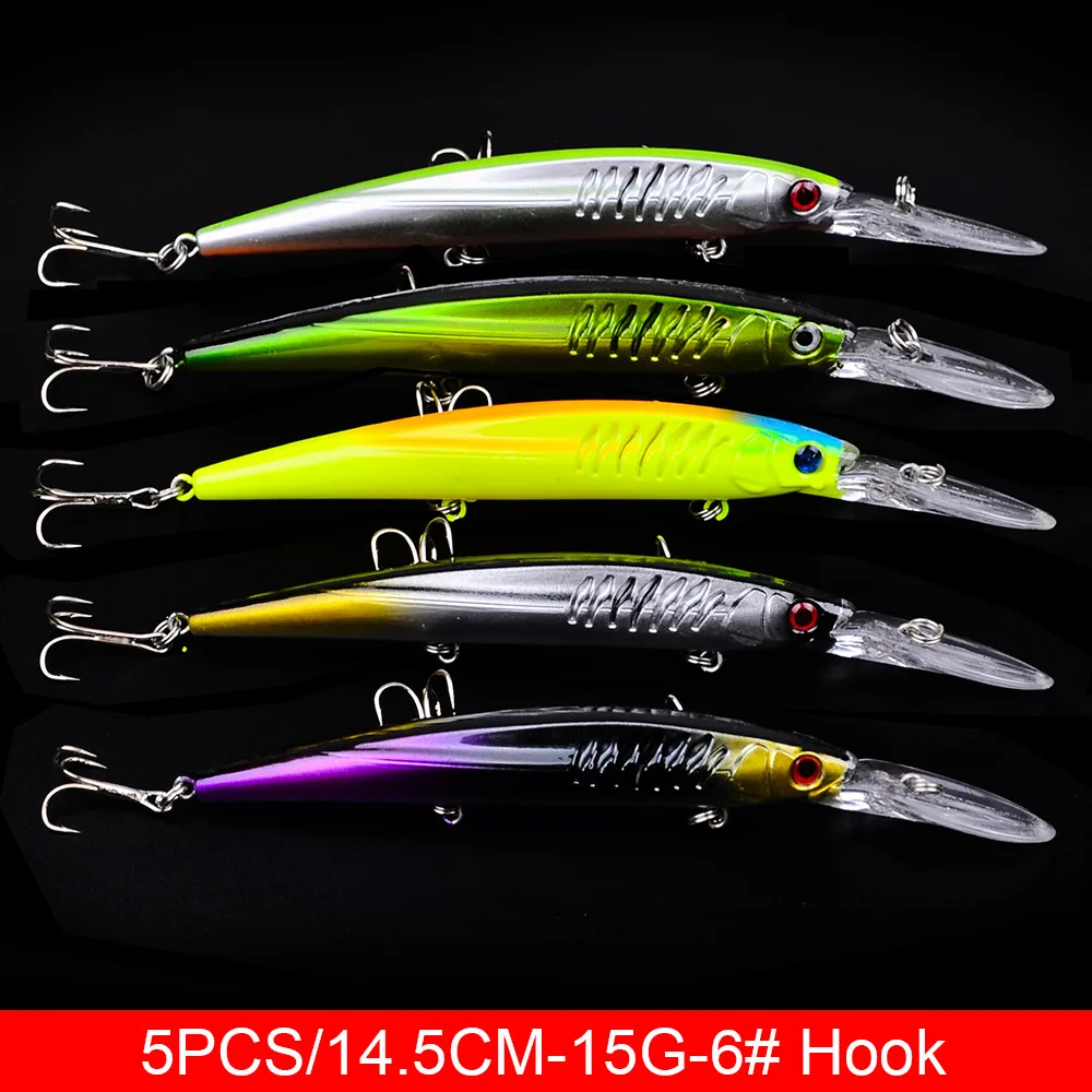 Wholesale 21Pcs Fishing Lures Kit Freshwater ABS Plastic Minnow Lure - view 6