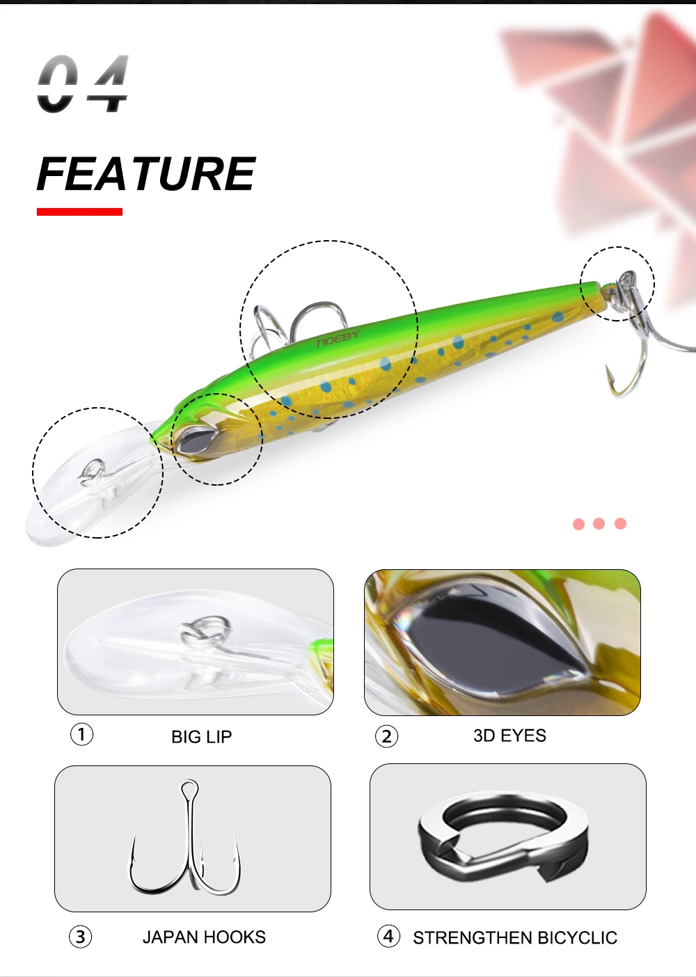 CHEERY High Quality New Arrival Saltwater Stainless Steel, ABS, Metal, Plastic Minnow Lure - view 10