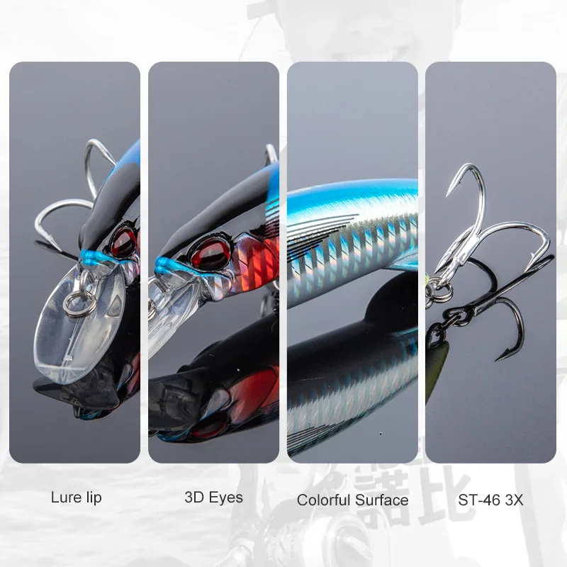 CHEERY Fast Sinking Minnow Sinking Minnow ABS Plastic Lure - view 3