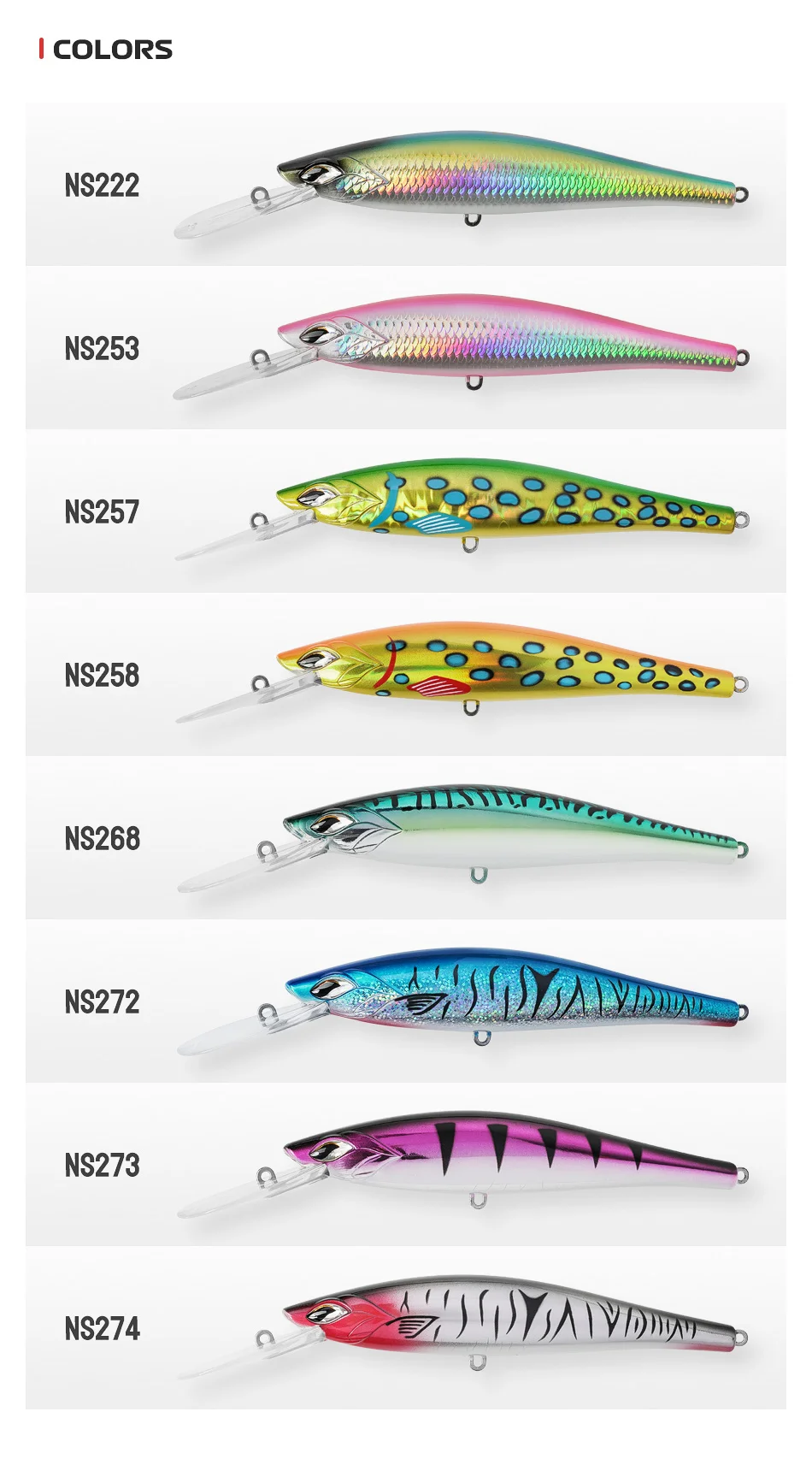 CHEERY Deep Dive Water Hard Lure ABS Minnow Lure - view 14