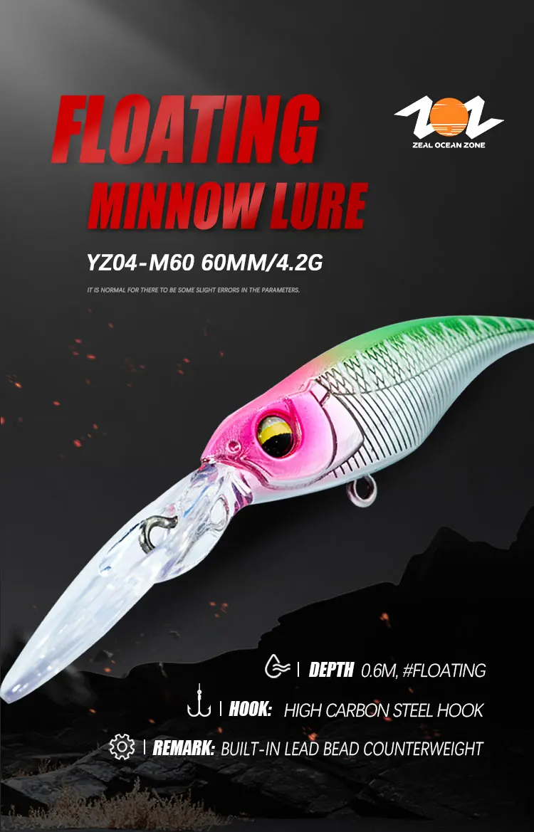 High Quality 60mm 4 2g Hard ABS Minnow Lure - view 7