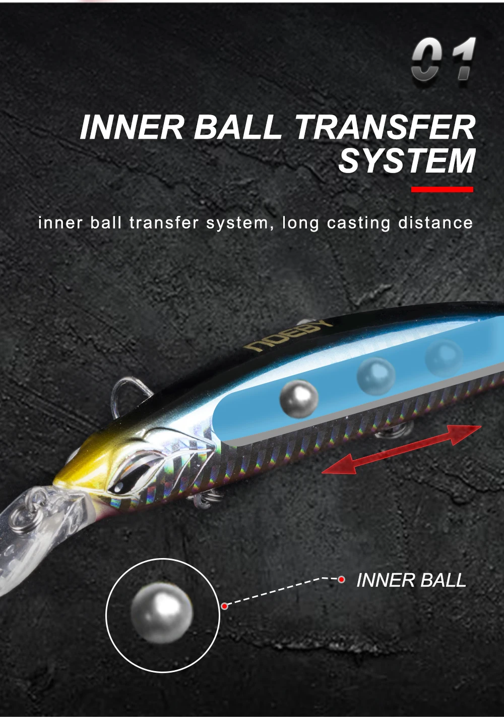 CHEERY New Arrival High Quality Weihai Stainless Steel, ABS Jerkbait - view 9