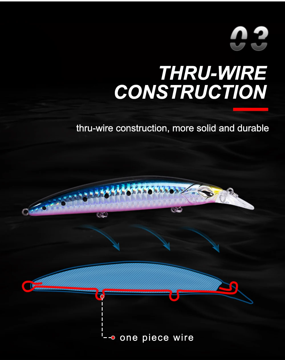 CHEERY New Arrival High Quality Weihai Stainless Steel, ABS Jerkbait - view 11