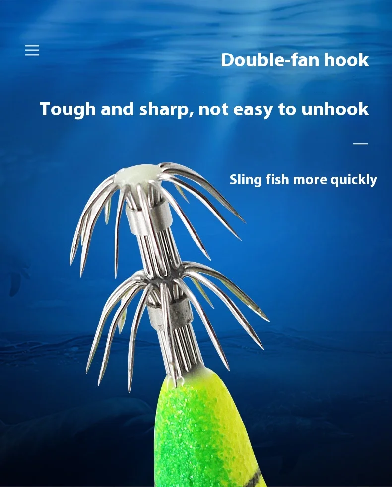 Cheery New Luminous Squid Hook Realistic Plastic Lure Accessories - view 11