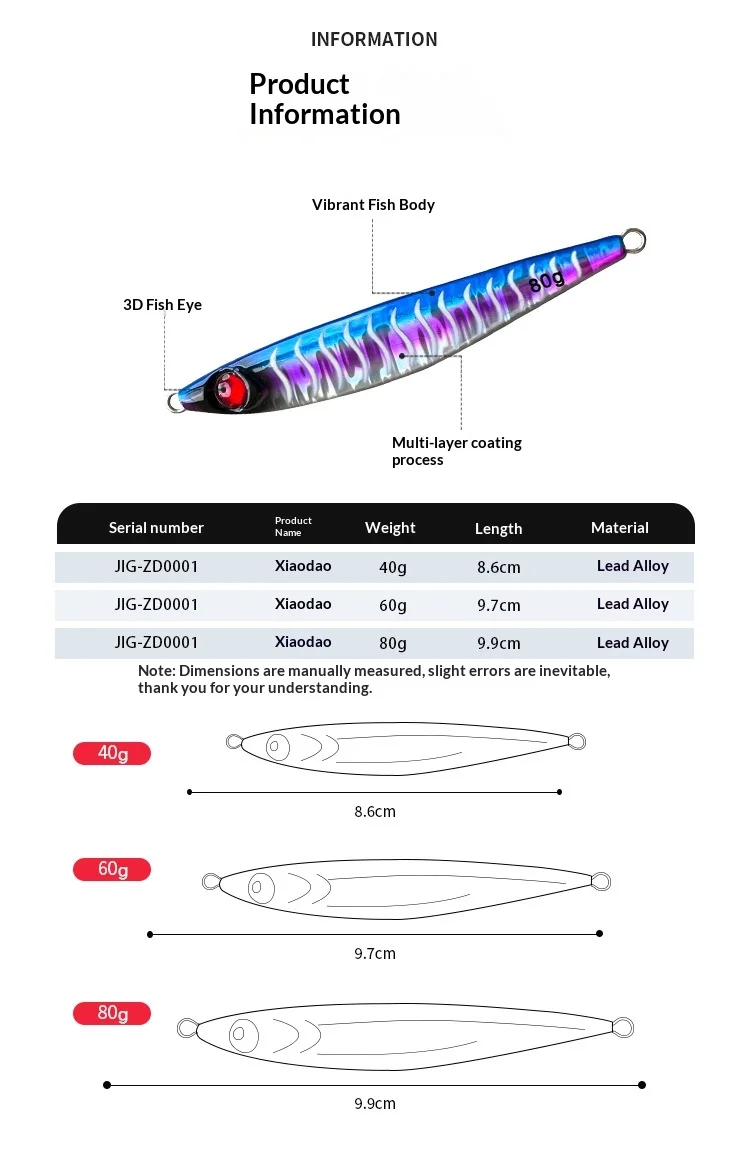 CHEERY Sea Fishing Jig Lure Iron Metal None - view 16