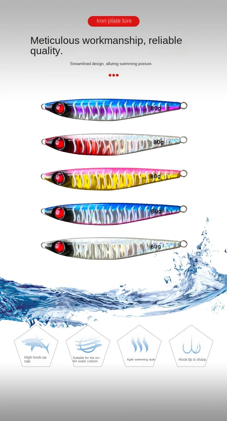 Boat Fishing Lure Iron Plate Bare Metal None - view 15