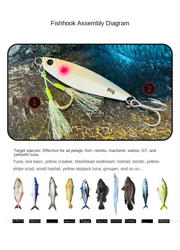 CHEERY Direct Sales Metal Jig Lure Metal None - view 7