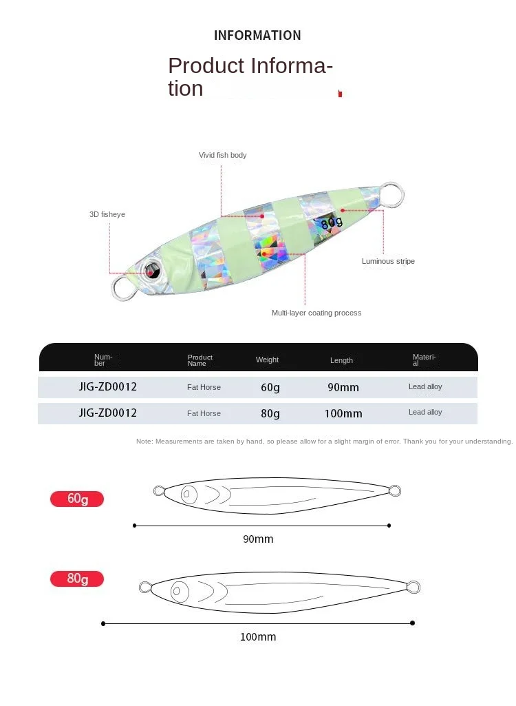 CHEERY Direct Sales Metal Jig Lure Metal None - view 12